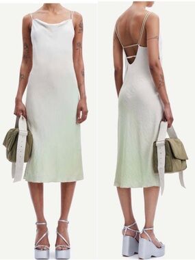 Samsoe Samsoe Fredericka Slip Spaghetti Strap Midi Dress Sz Medium BNWT